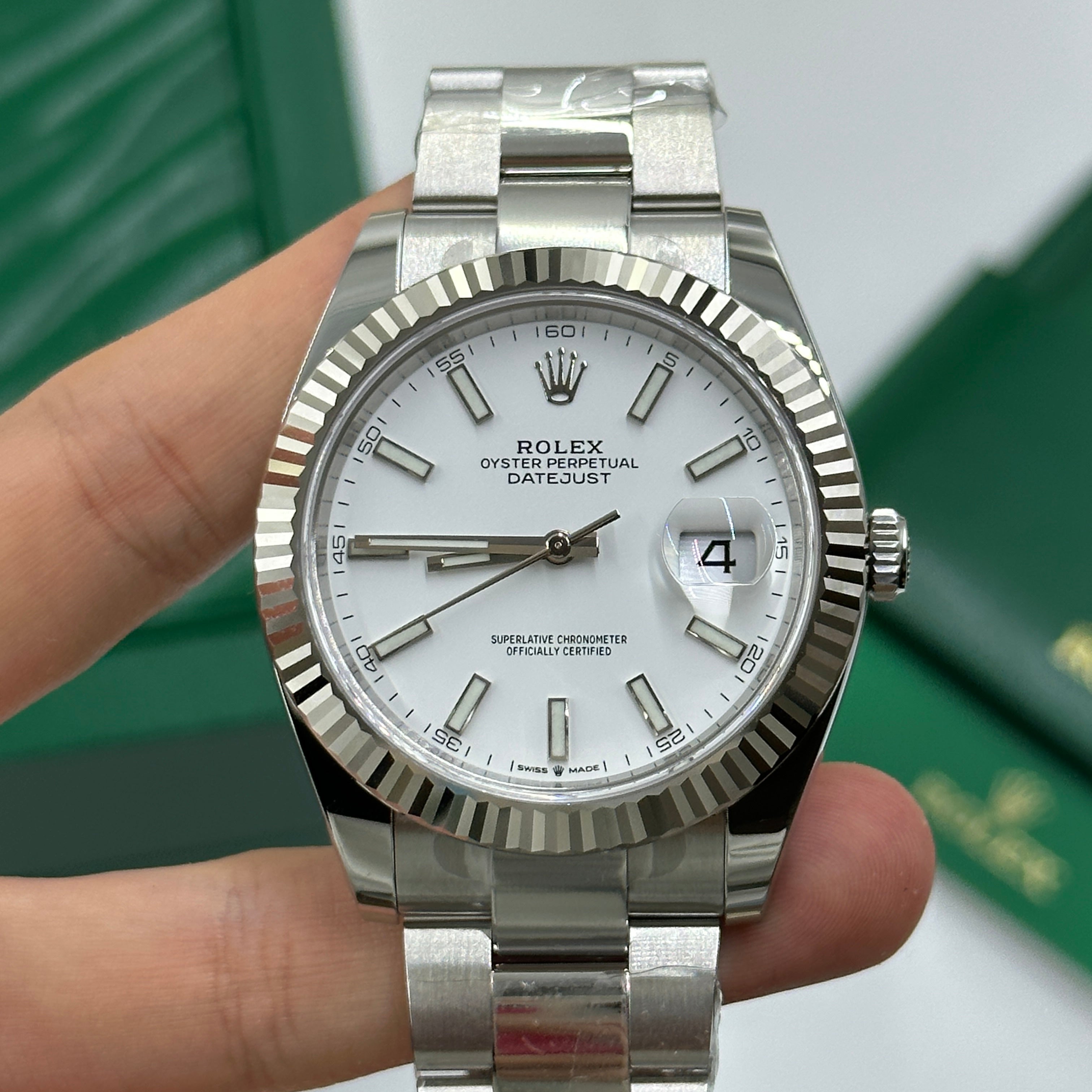 Rolex Datejust 41 126334 Weißer Index Oyster 2025