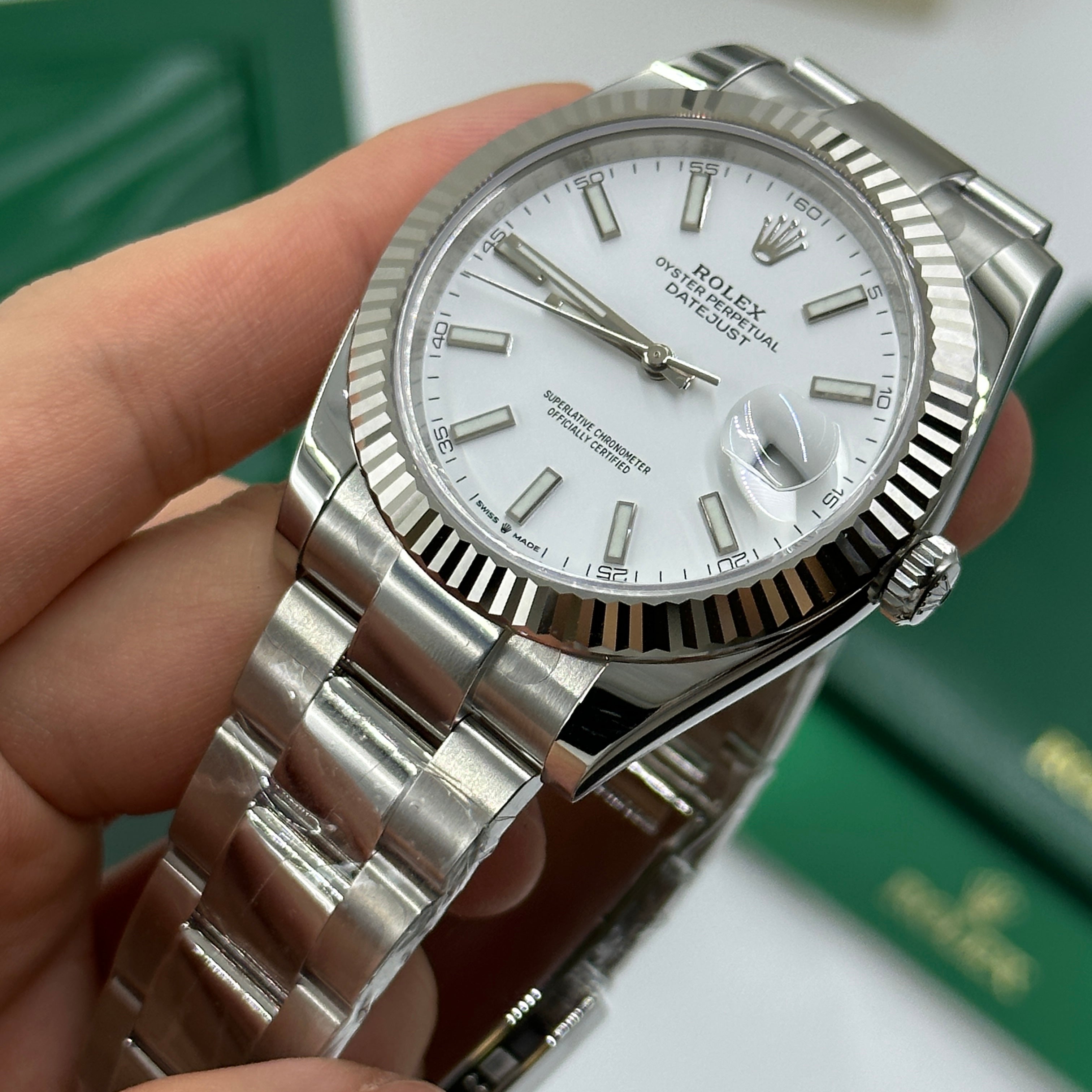 Rolex Datejust 41 126334 Weißer Index Oyster 2025