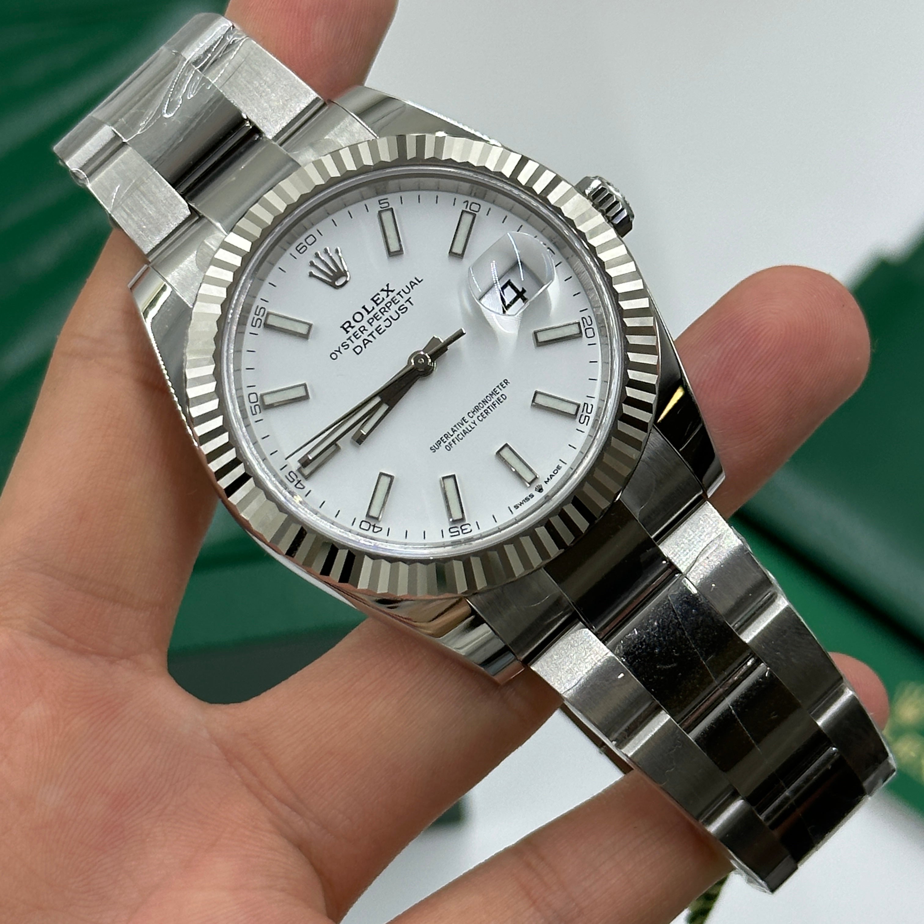 Rolex Datejust 41 126334 Weißer Index Oyster 2025