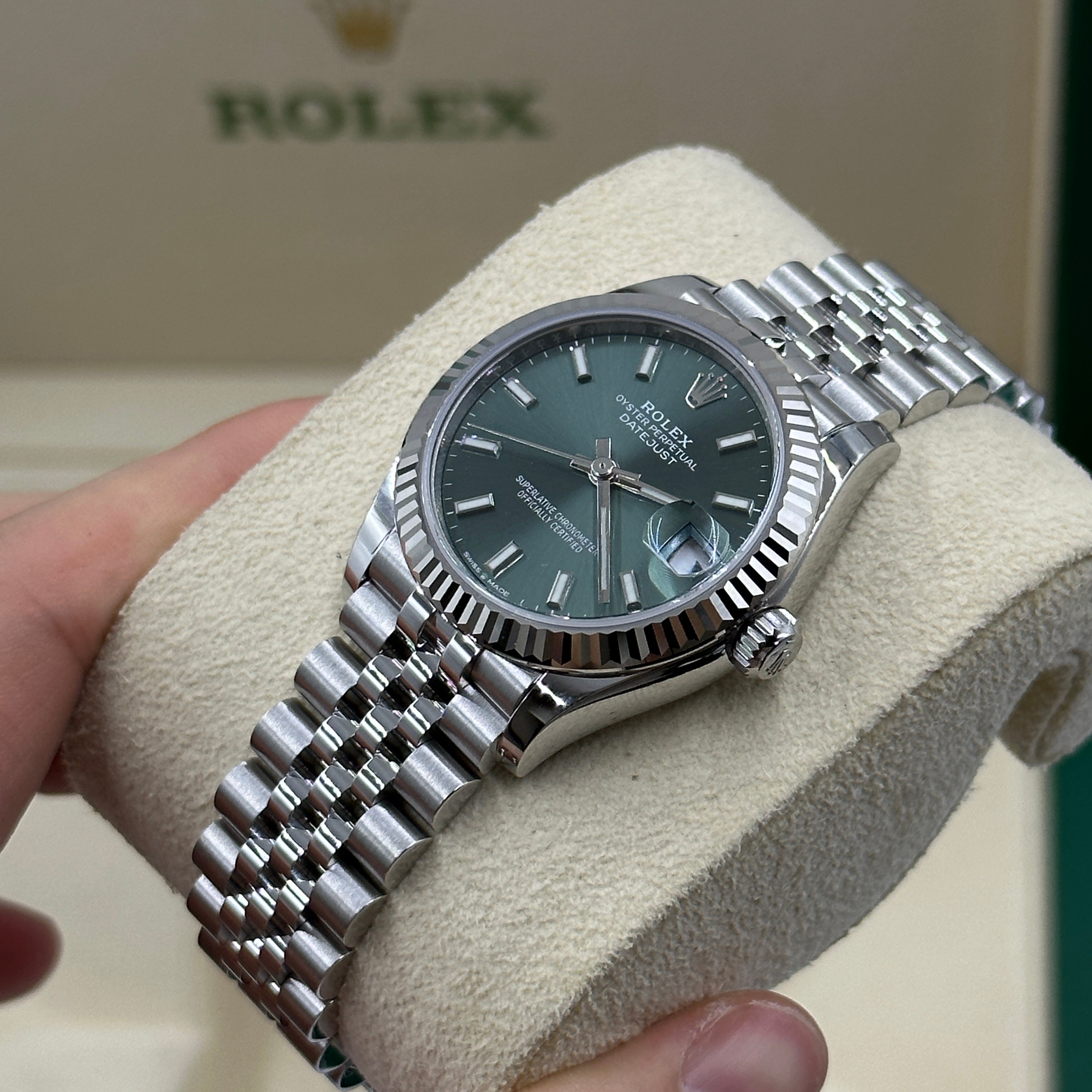 ROLEX Datejust 31MM 278274 GREEN INDEX JUB