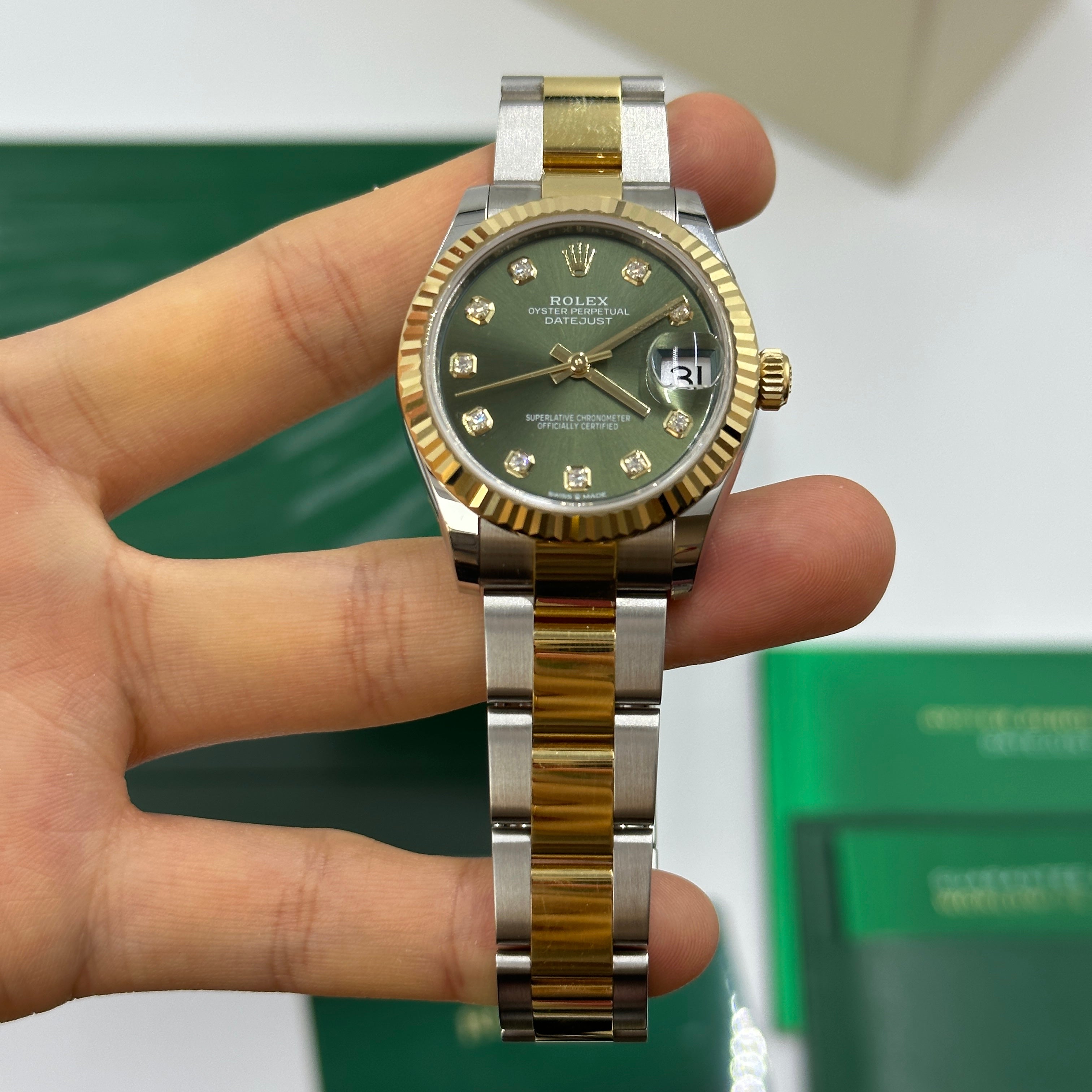 Rolex Datejust 31 278273G Grüne Auster 2024