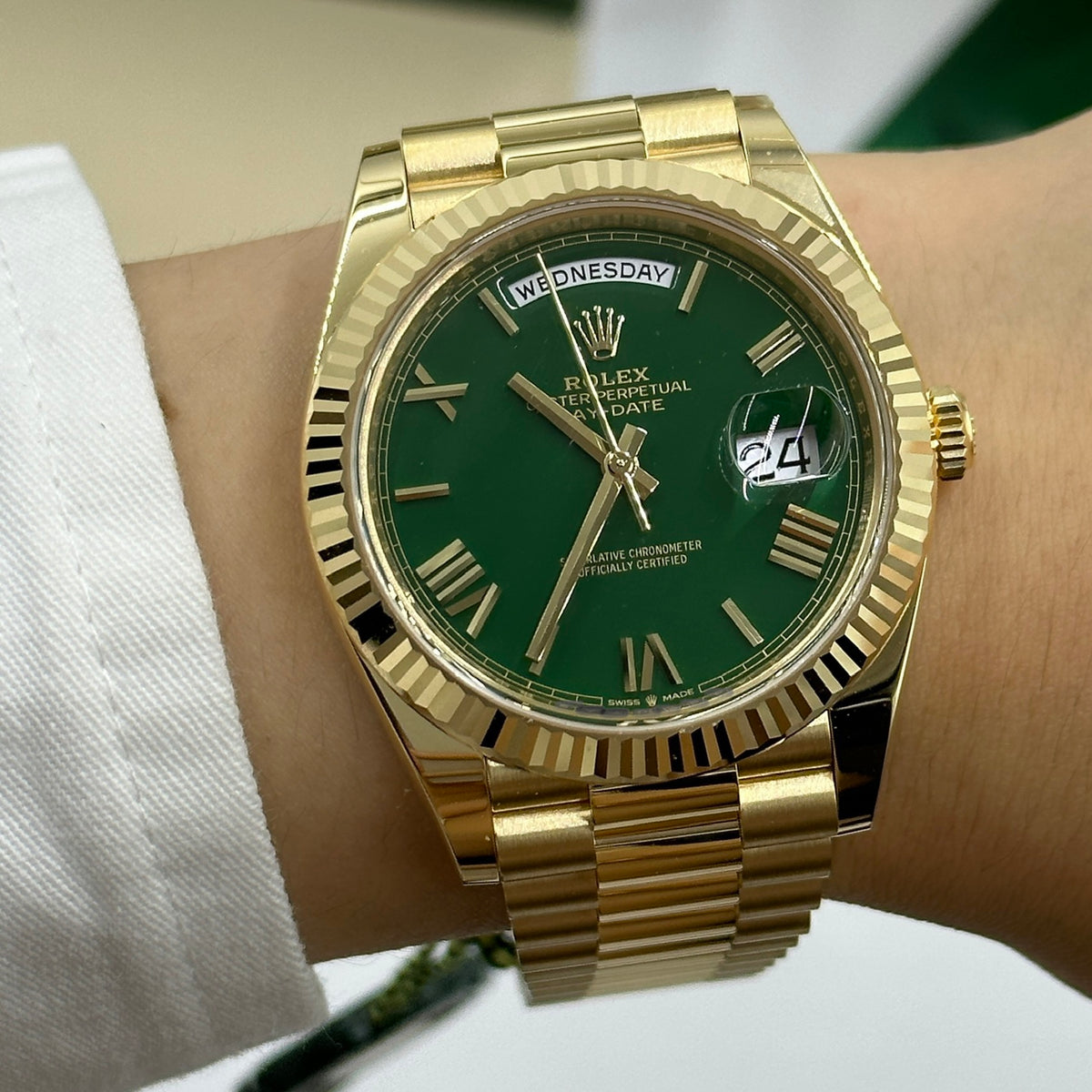 Rolex Day-Date 40 228238 GREEN ROMAN 2026