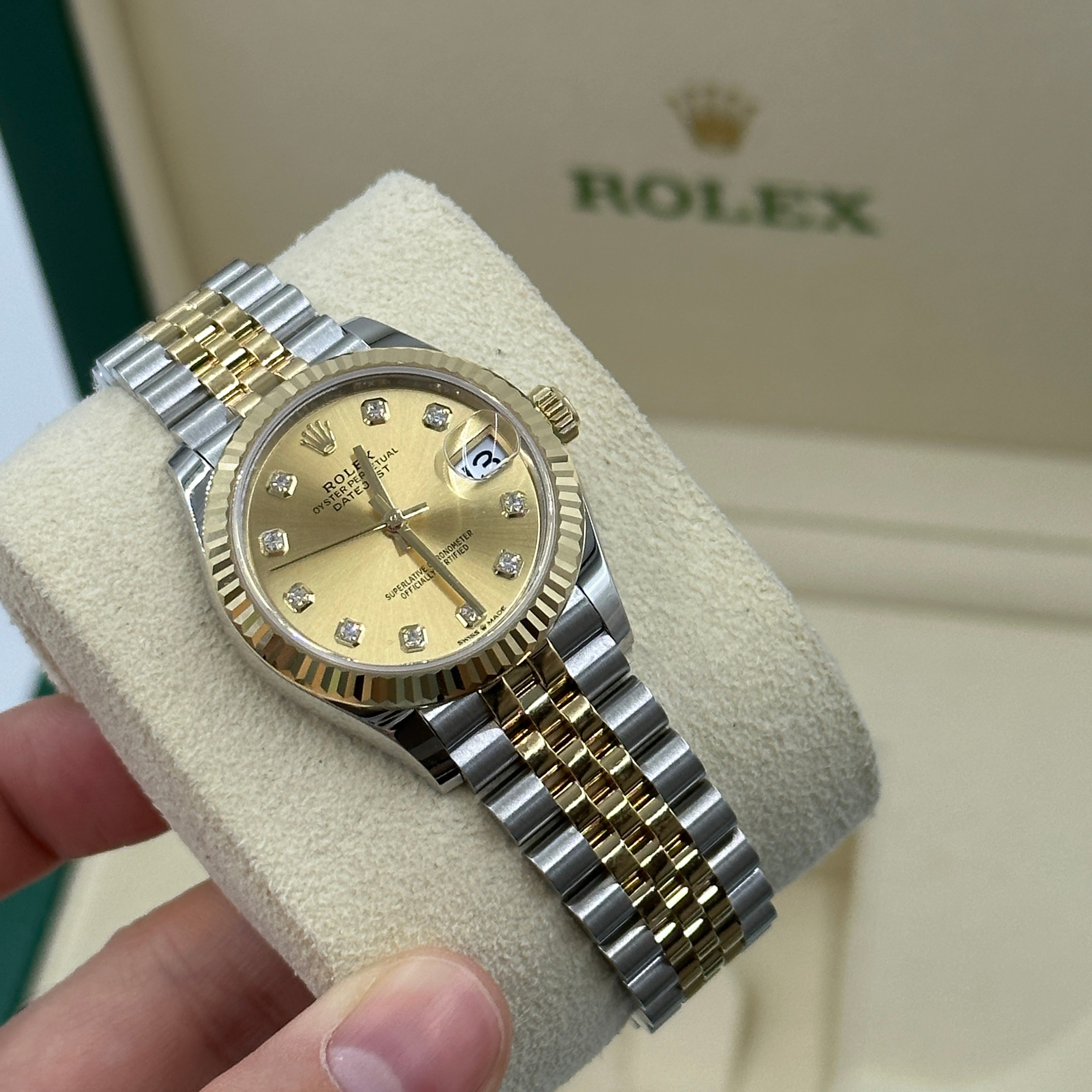 Rolex Datejust 31 278273G Champagne Jubilee 2026