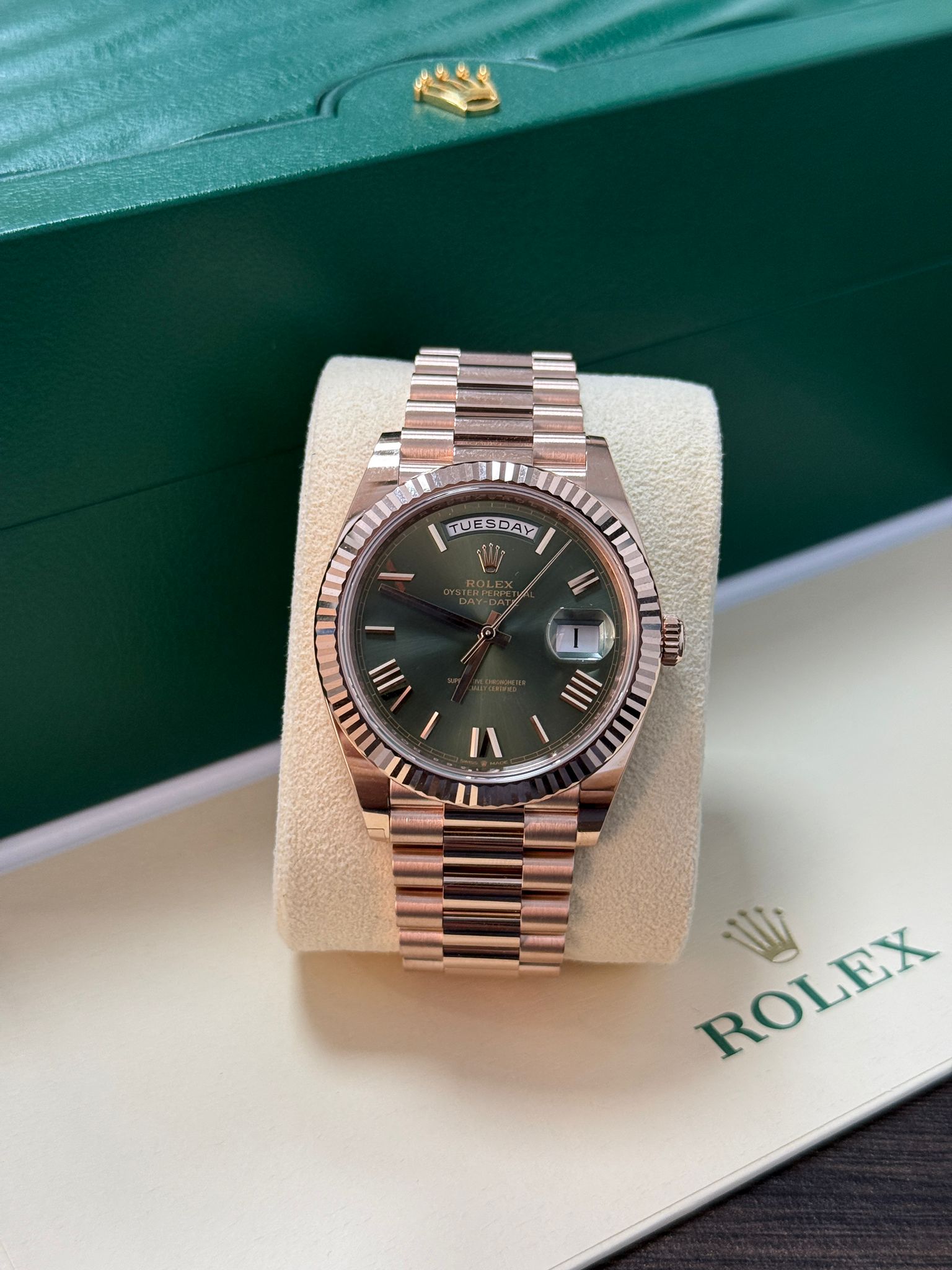 Rolex Day-Date 40MM 228235 Green Roman 2024