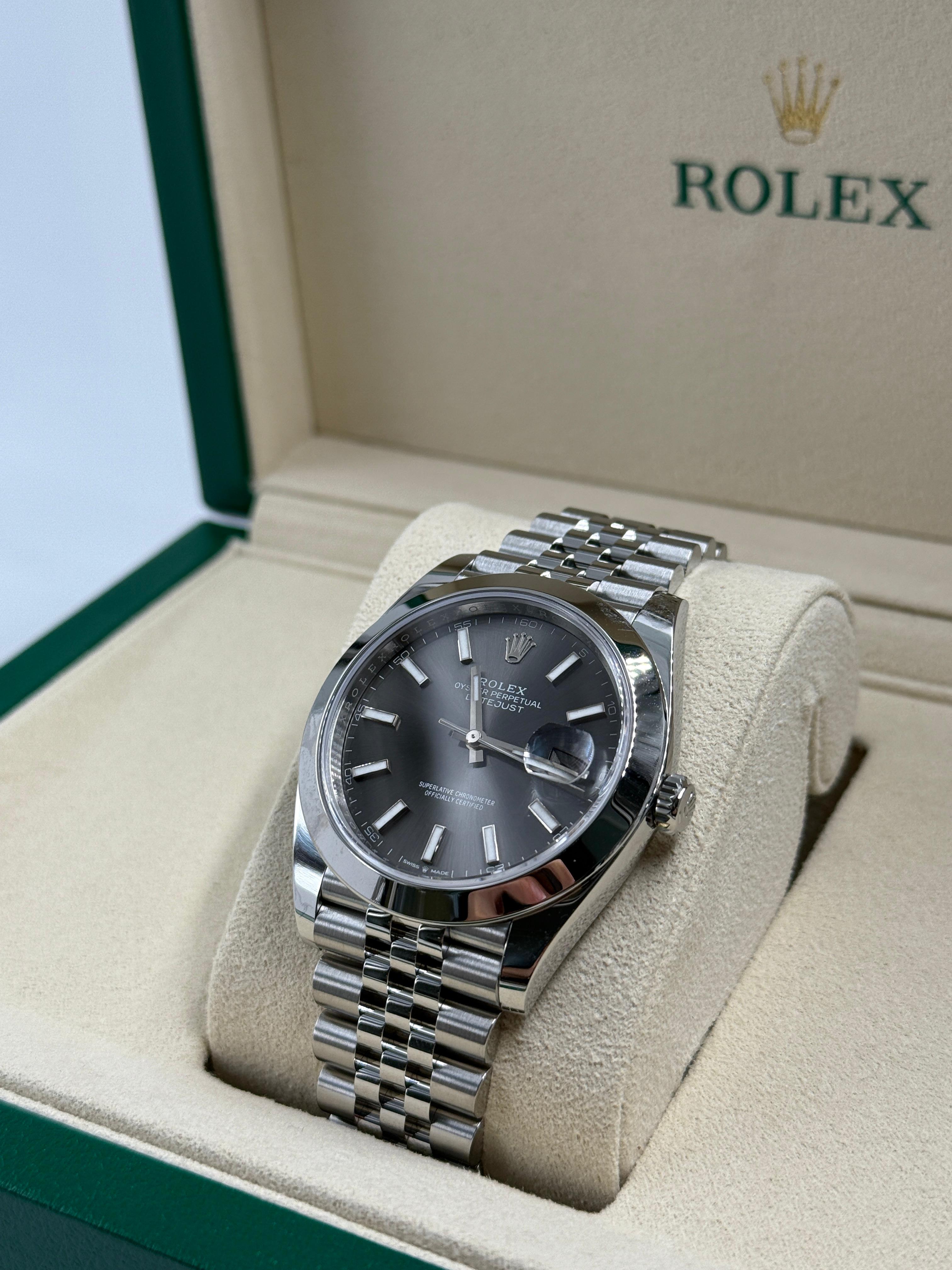 Rolex Datejust 41 126300 Schwarzer Index Jubilee 2025