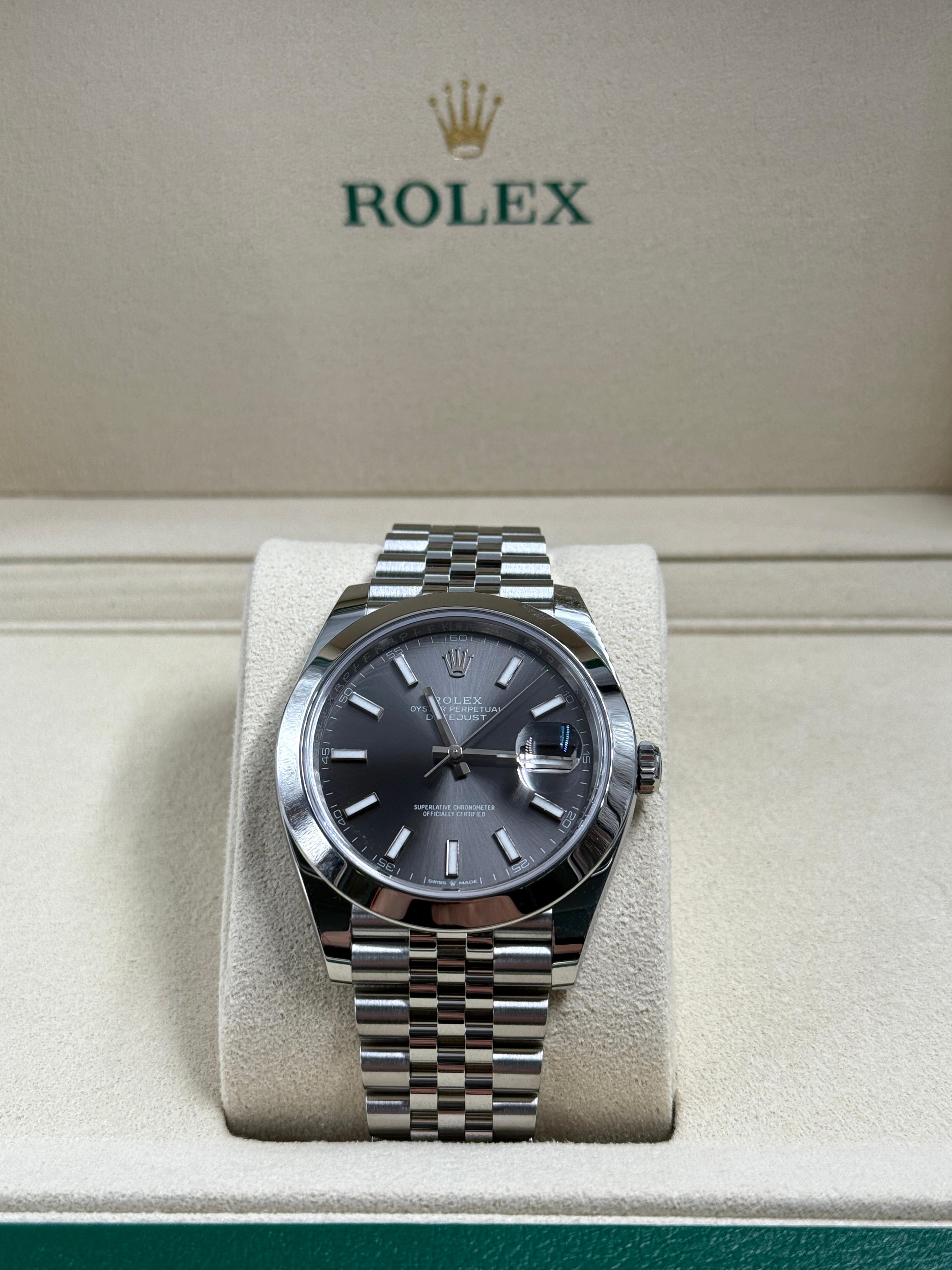 Rolex Datejust 41 126300 Schwarzer Index Jubilee 2025
