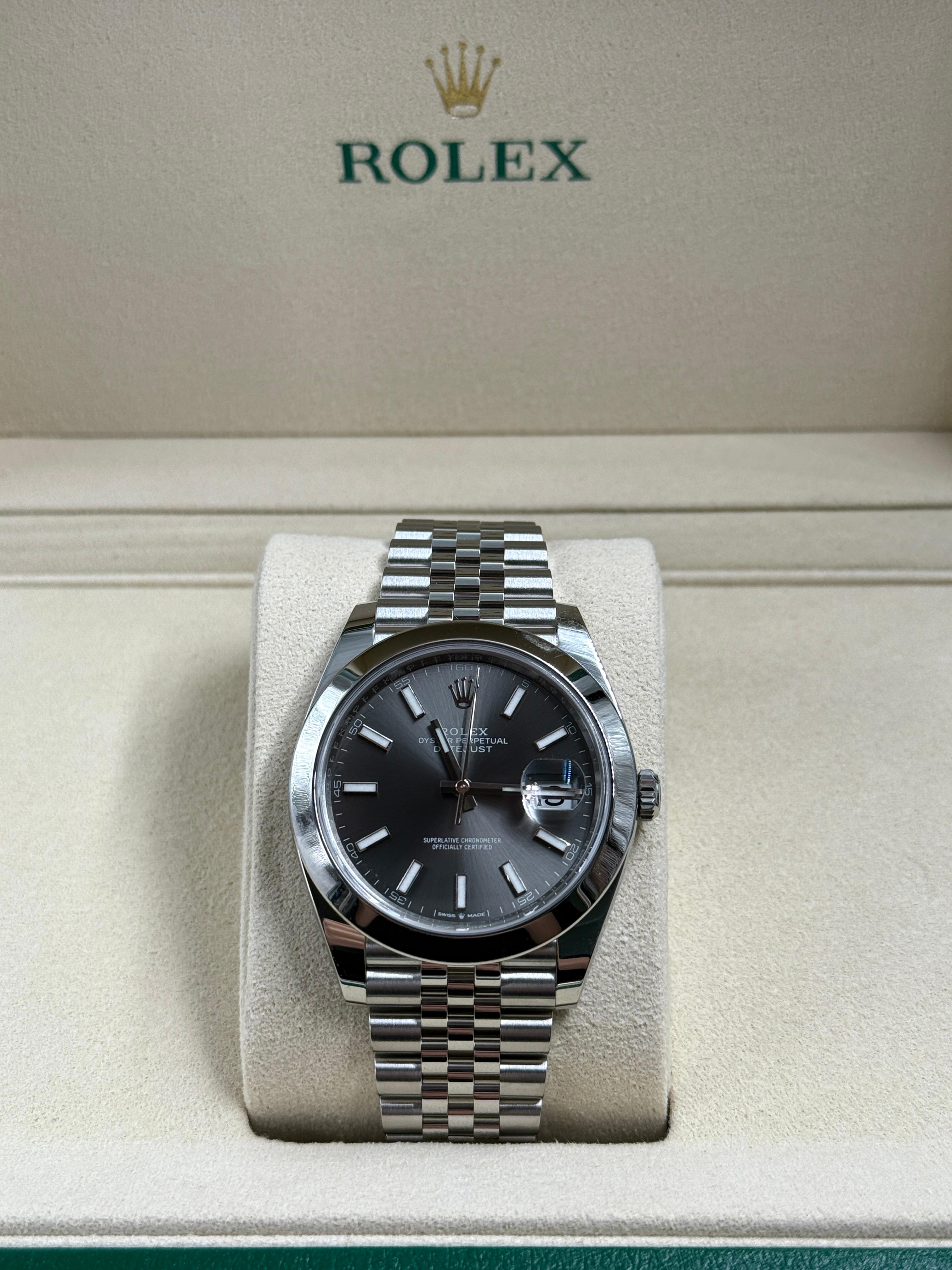 Rolex Datejust 41 126300 Schwarzer Index Jubilee 2025