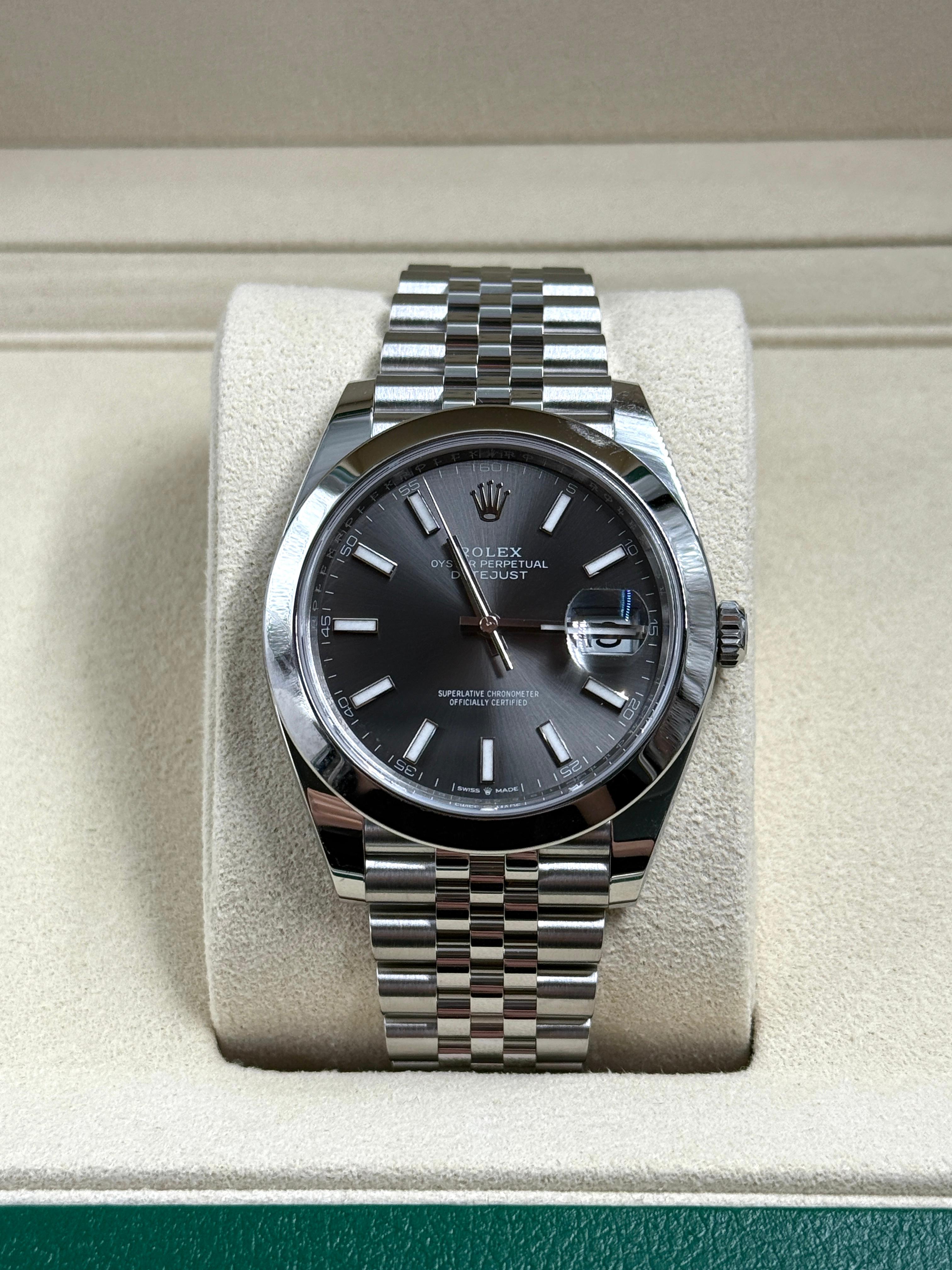 Rolex Datejust 41 126300 Schwarzer Index Jubilee 2025