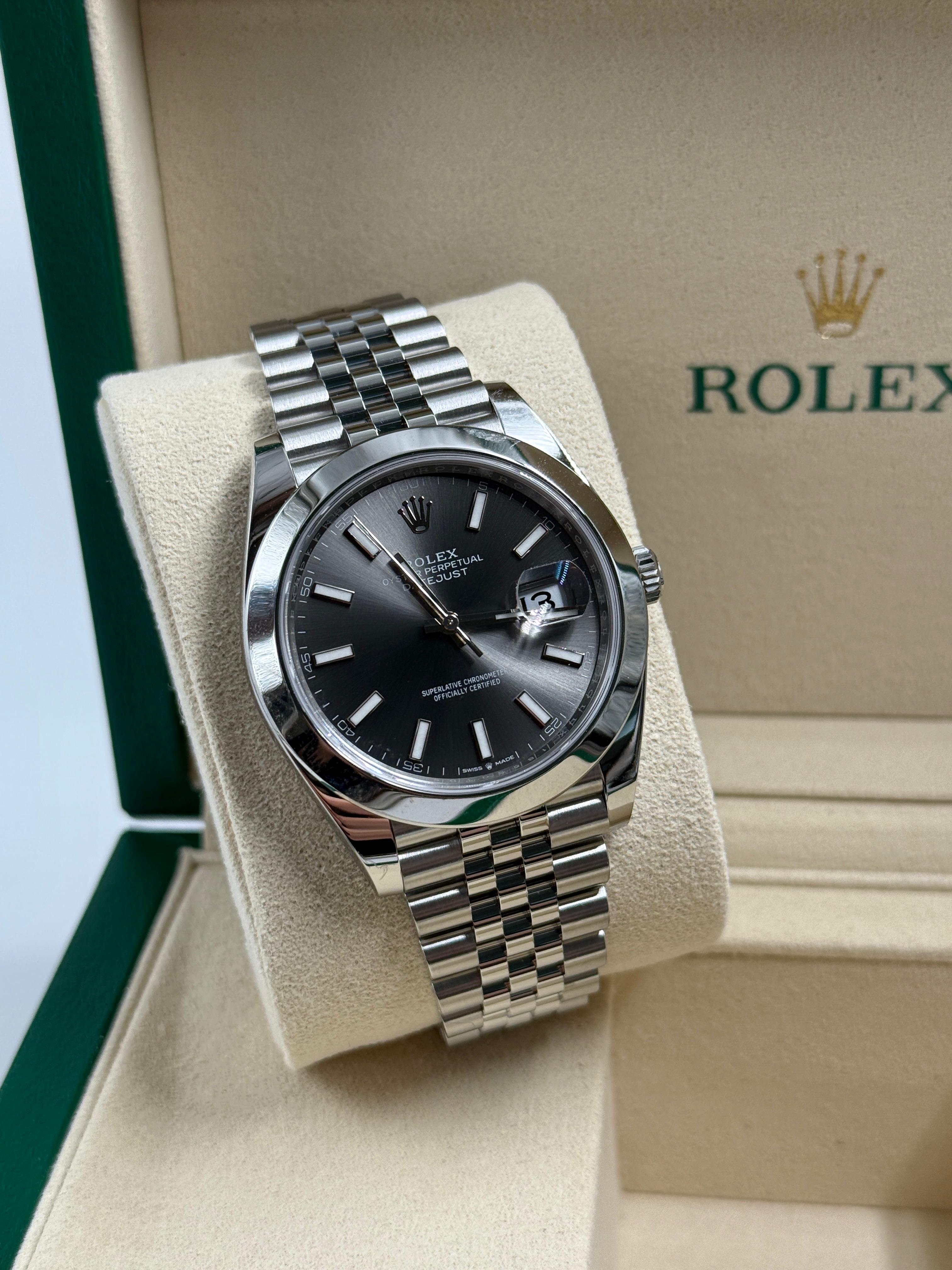 Rolex Datejust 41 126300 Schwarzer Index Jubilee 2025