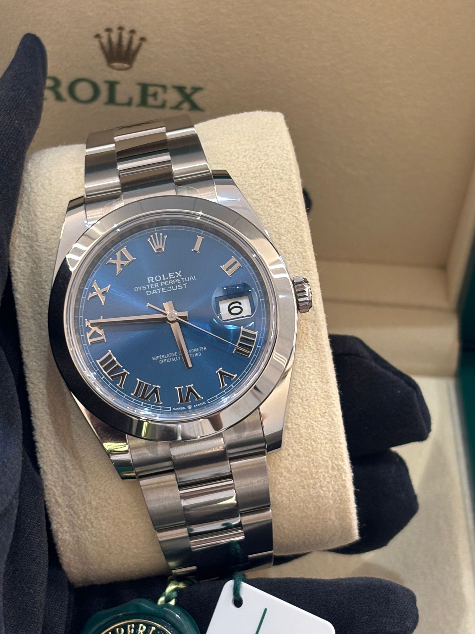 Rolex Datejust 41 126300 Blue Roman Dial Oyster