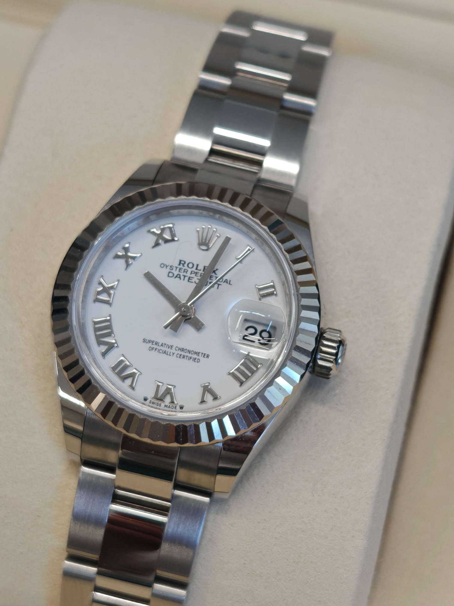 Rolex Lady-Datejust 279174 Weiße römische Auster 2025