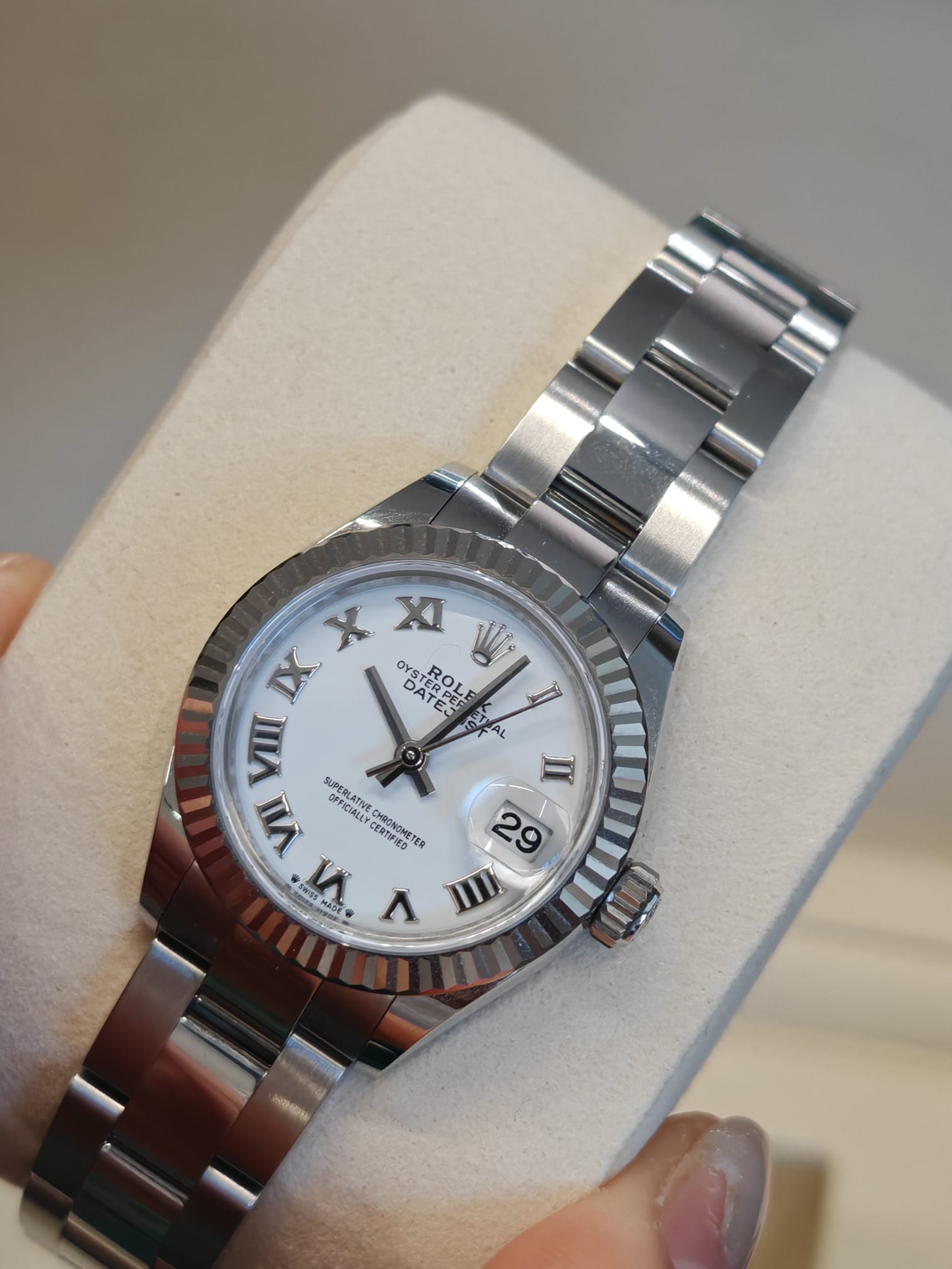 Rolex Lady-Datejust 279174 Weiße römische Auster 2025
