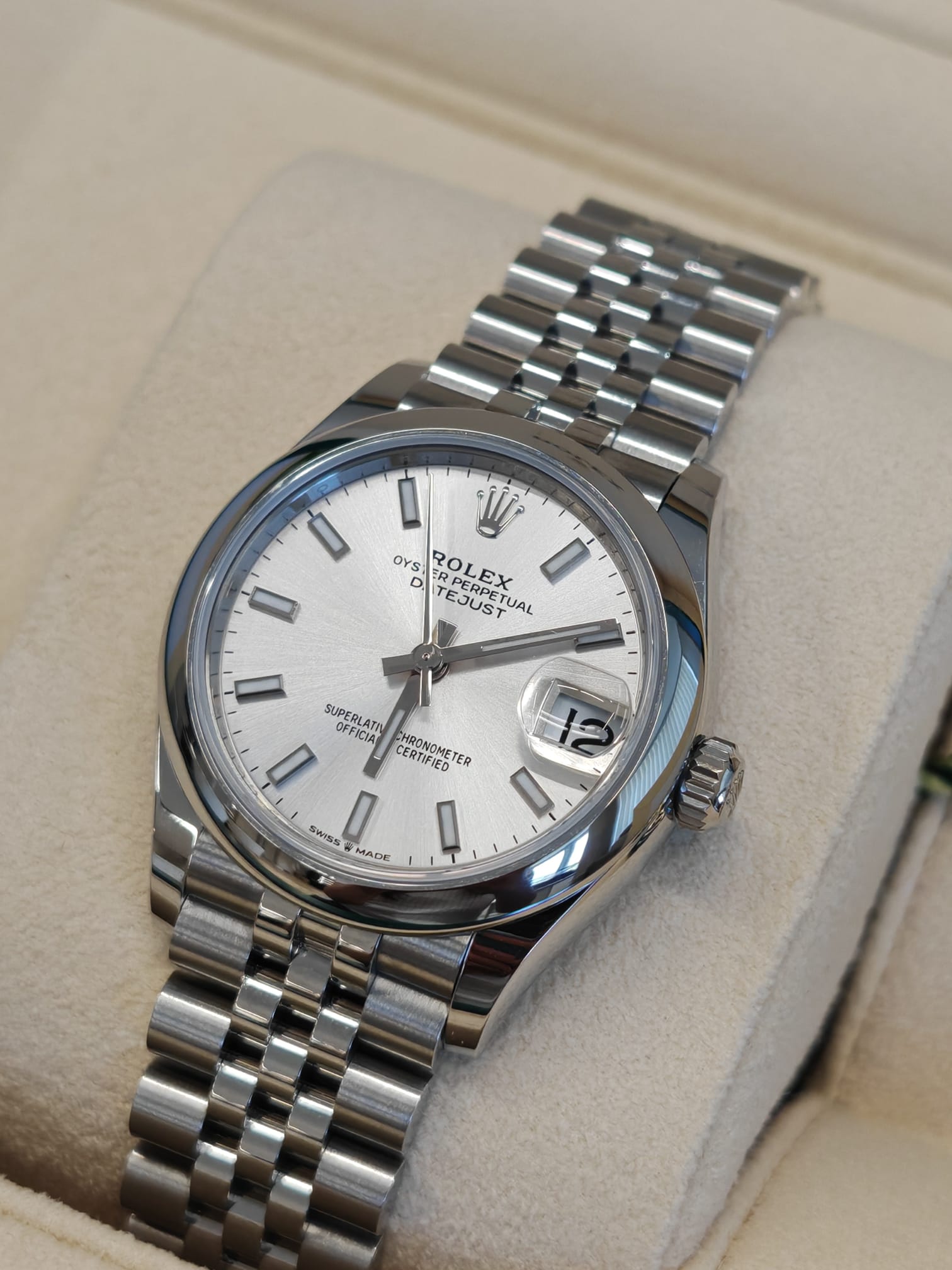 ROLEX Datejust 31  278240 31MM SILVER INDEX JUB