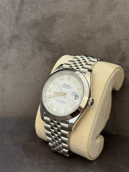 Rolex Datejust 41 126300 Weißes römisches Jubiläum 2024