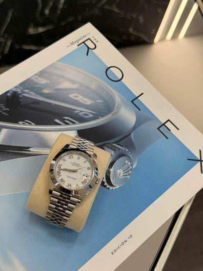 Rolex Datejust 41 126300 Weißes römisches Jubiläum 2024