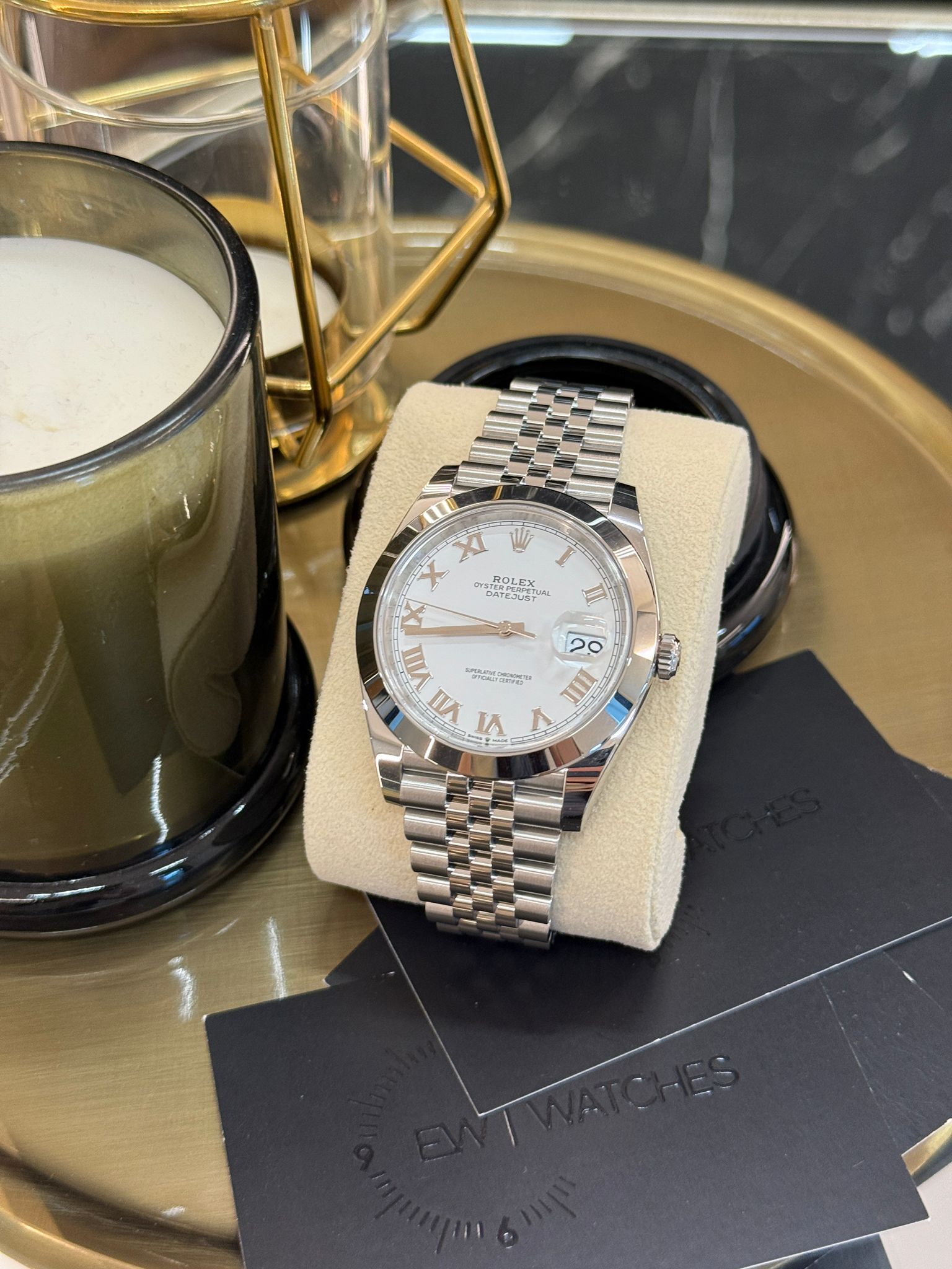 Rolex Datejust 41 126300 Weißes römisches Jubiläum 2024