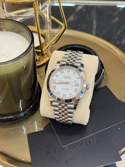 Rolex Datejust 41 126300 Weißes römisches Jubiläum 2024