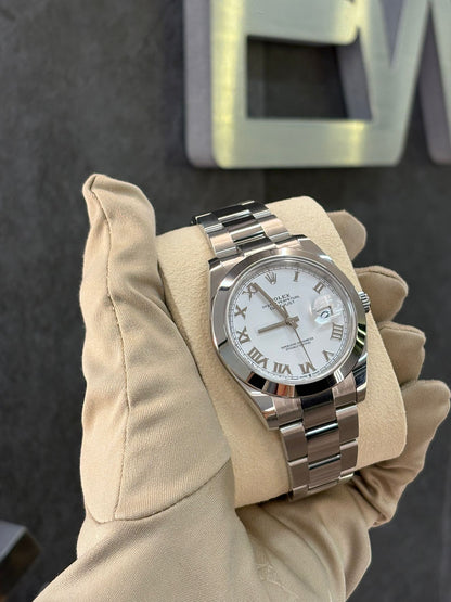 Rolex Datejust 41 126300 Weiße römische Auster 2024