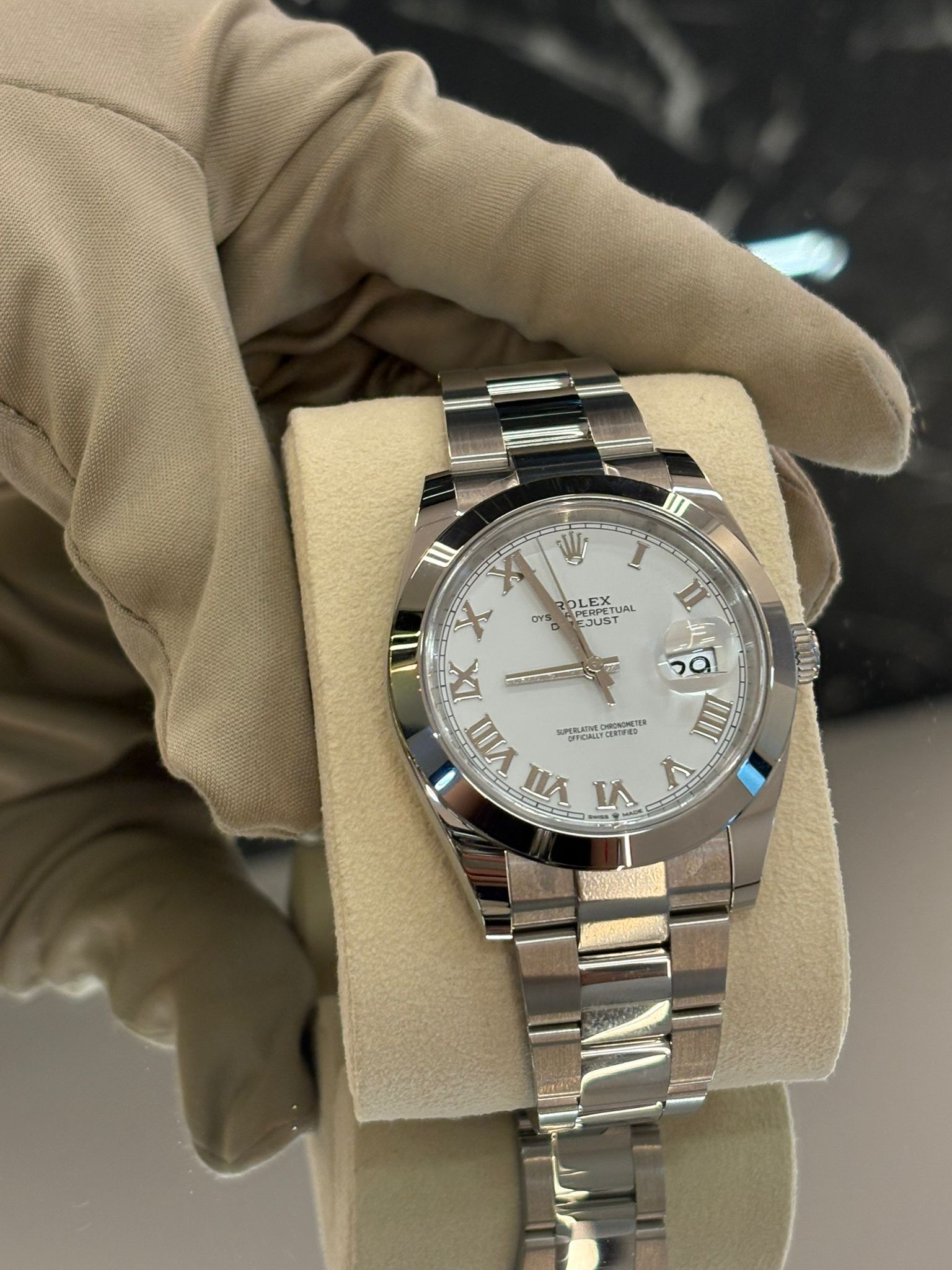 Rolex Datejust 41 126300 Weiße römische Auster 2024
