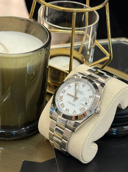 Rolex Datejust 41 126300 Weiße römische Auster 2024