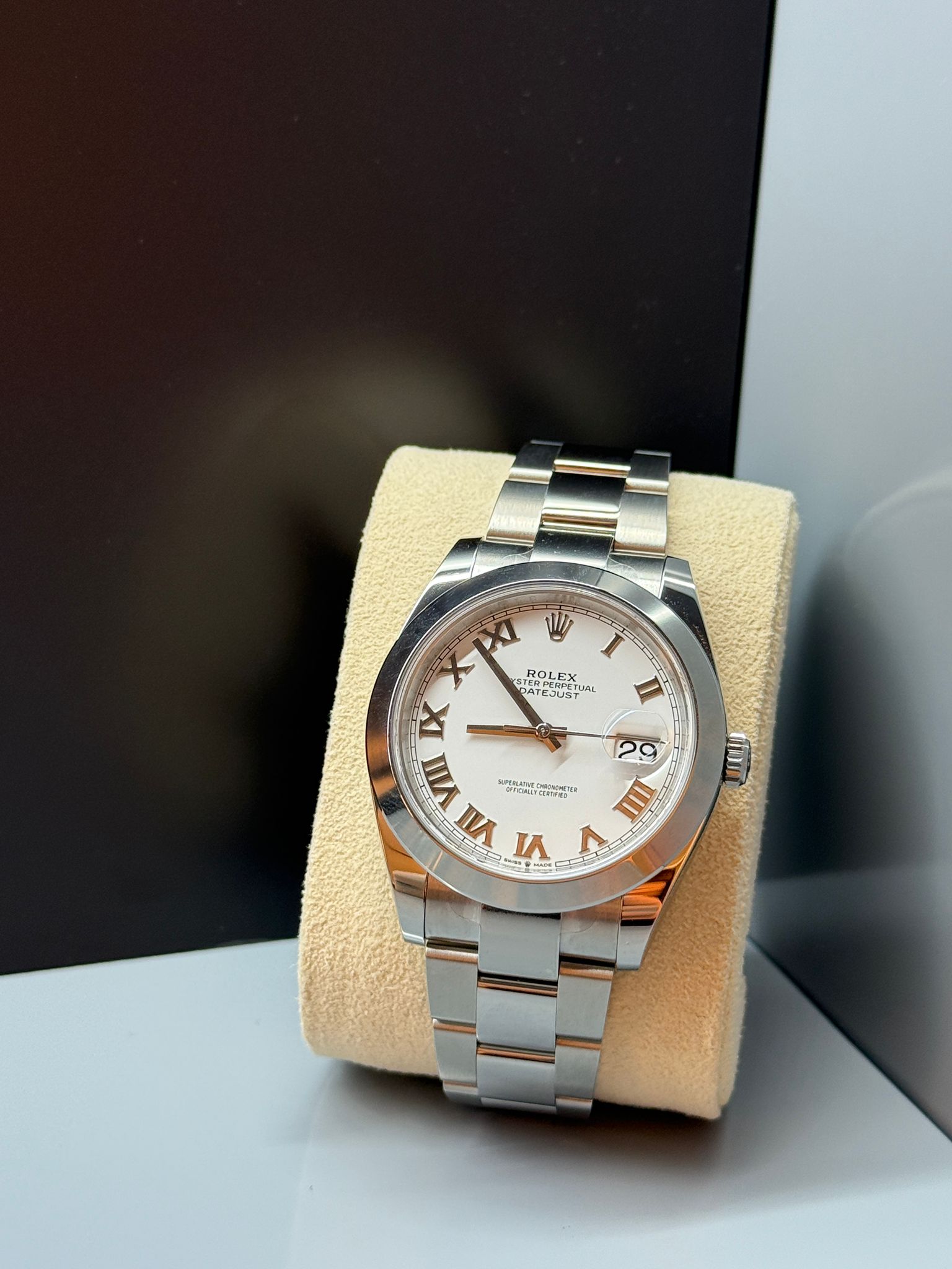 Rolex Datejust 41 126300 Weiße römische Auster 2024