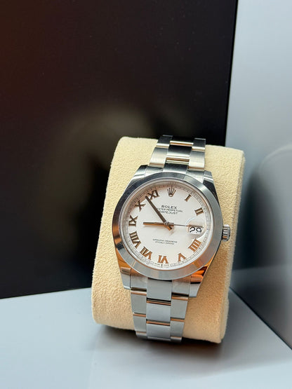 Rolex Datejust 41 126300 Weiße römische Auster 2024