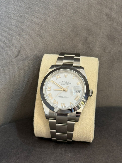 Rolex Datejust 41 126300 Weiße römische Auster 2024