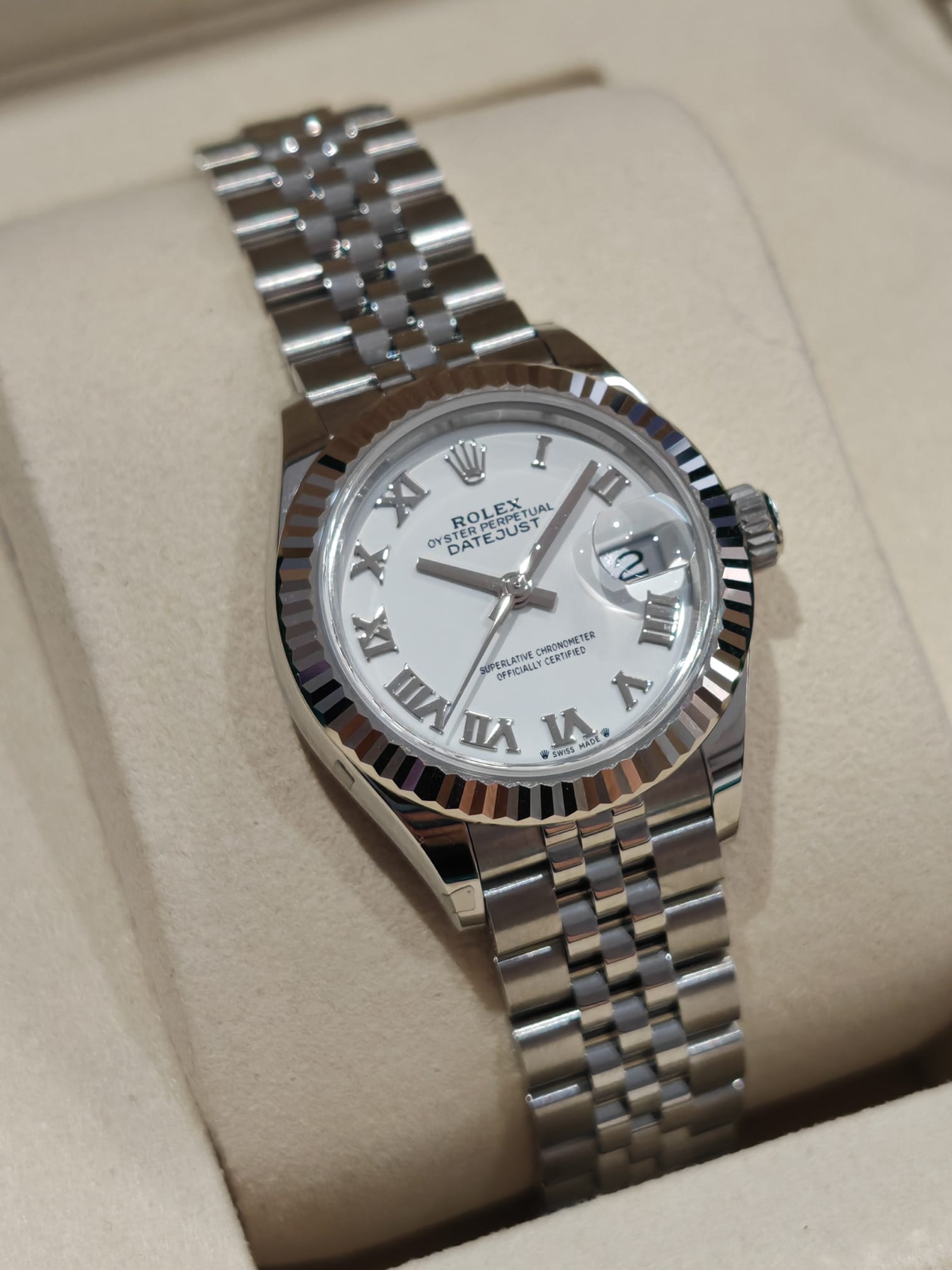 Rolex Lady-Datejust 279174 White Roman Jubilee 2025