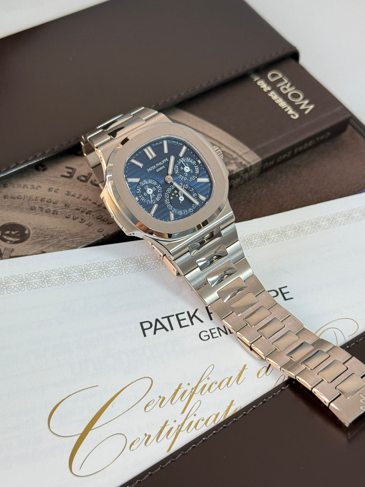 Patek Philippe 5740/1G-001 Nautilus Perpetual Calendar 5740 White Gold / Blue 2025