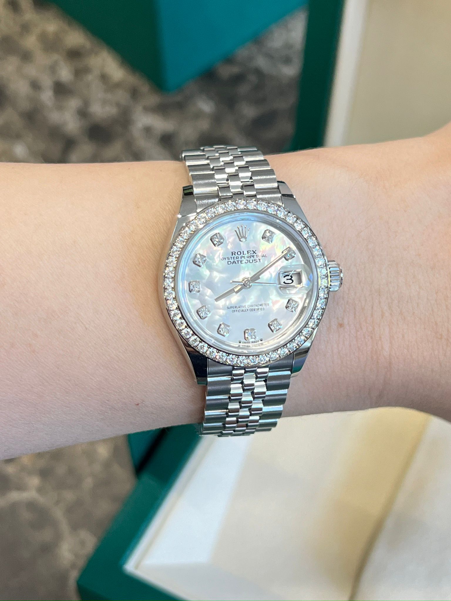 Rolex Lady-Datejust 28 279384RBR NG White Jubilee