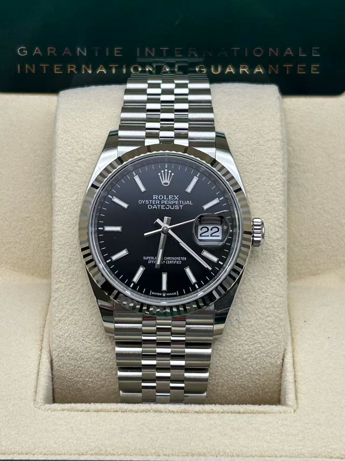 Rolex Datejust 36 126234 SCHWARZER INDEX JUB