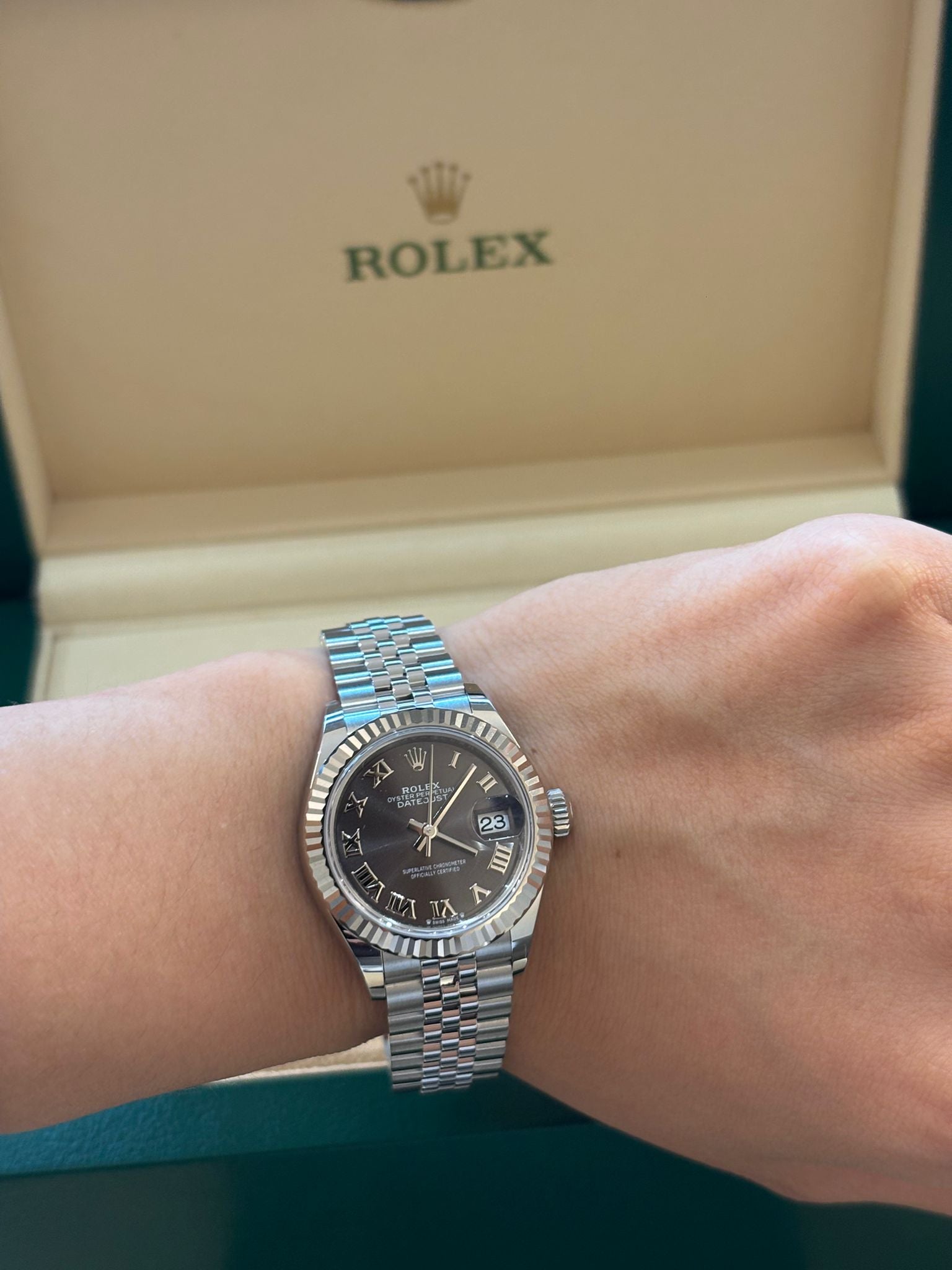 Rolex Lady-Datejust 279174 Graues römisches Jubiläum 2025