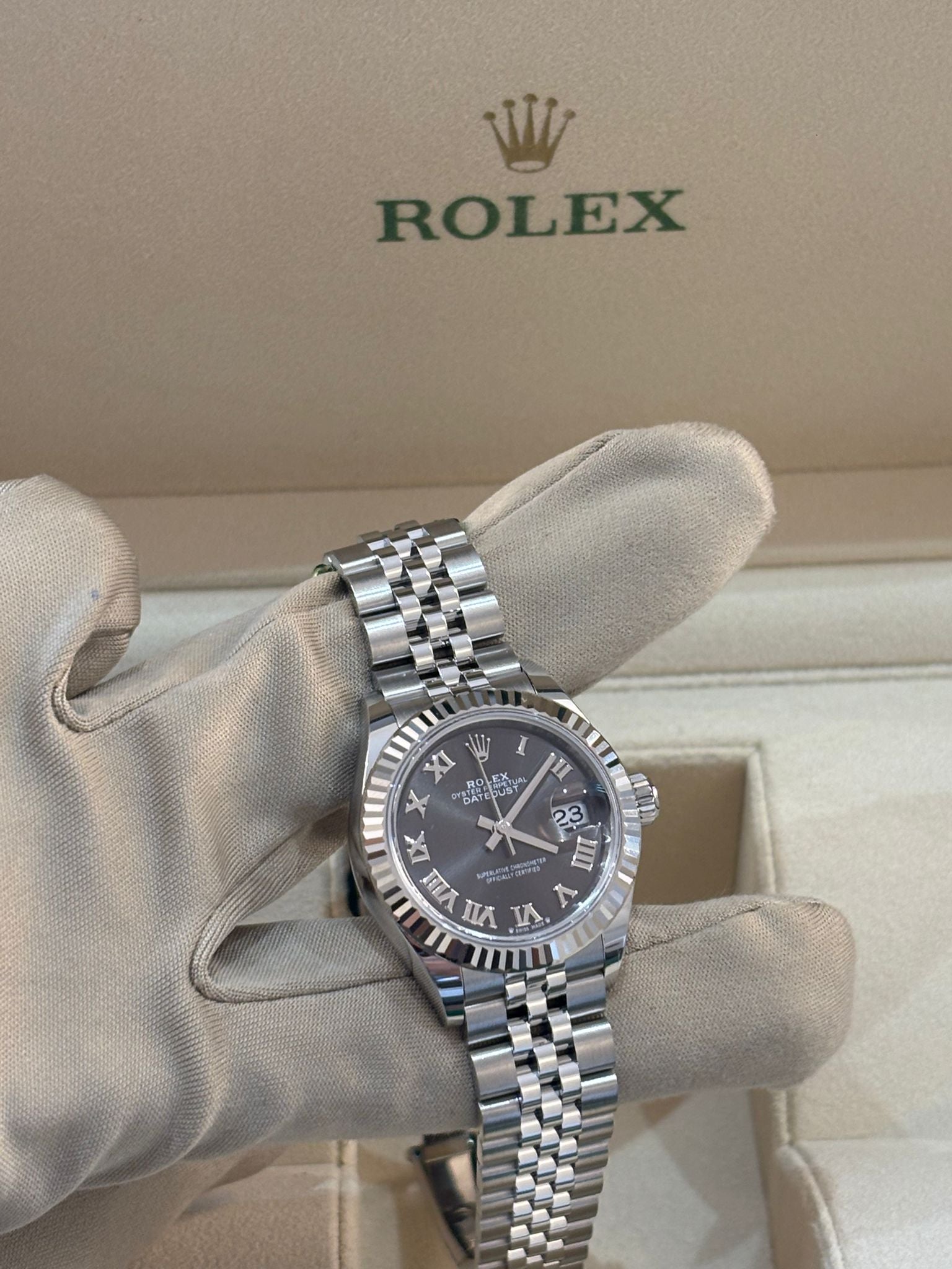 Rolex Lady-Datejust 279174 Graues römisches Jubiläum 2025
