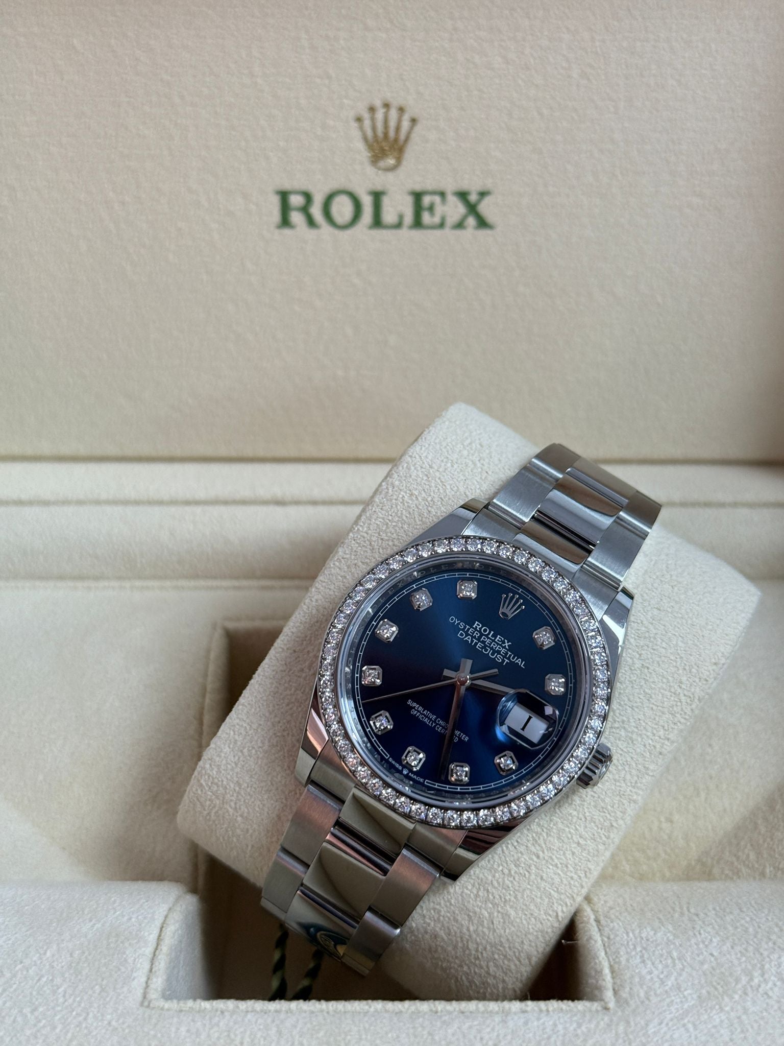 Rolex Datejust 36 126284RBR G Blue Oyster 2025