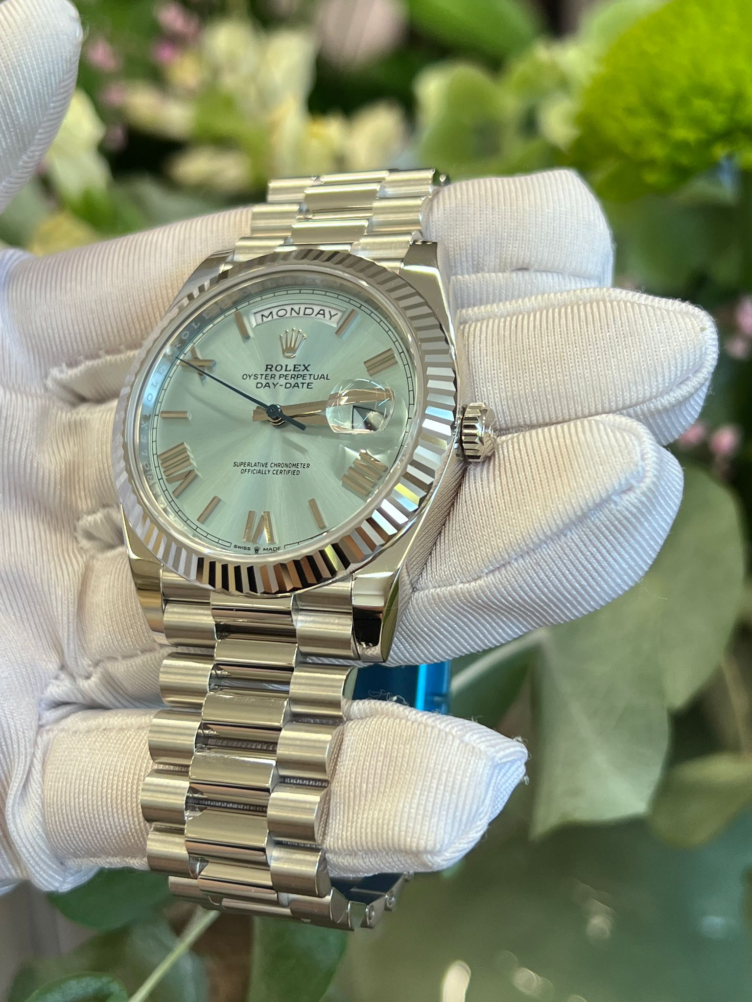 Rolex Day-Date 40  228236 ICE BLUE ROMAN