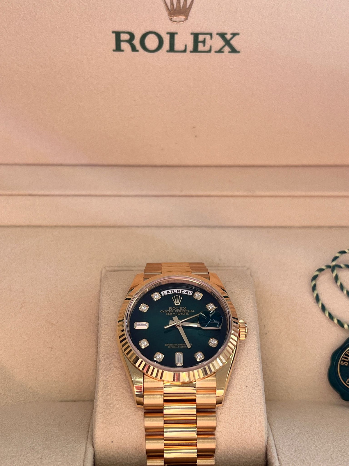 Rolex Day-Date 36 128238G Green Ombre 2024