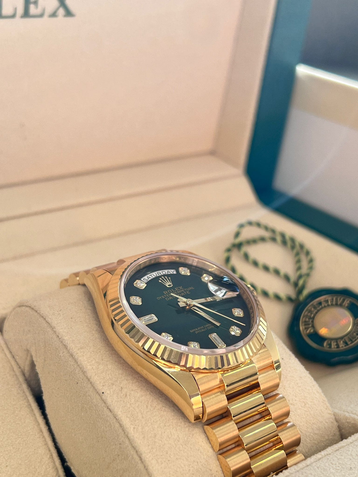 Rolex Day-Date 36 128238G Green Ombre 2024