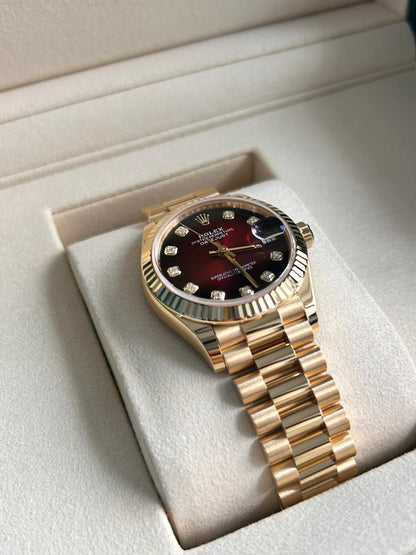Rolex Datejust 31 278278G Red Ombre President Set with Diamonds 2025