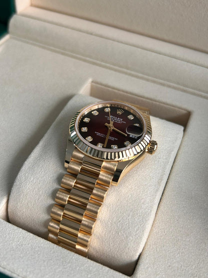 Rolex Datejust 31 278278G Red Ombre President Set with Diamonds 2025
