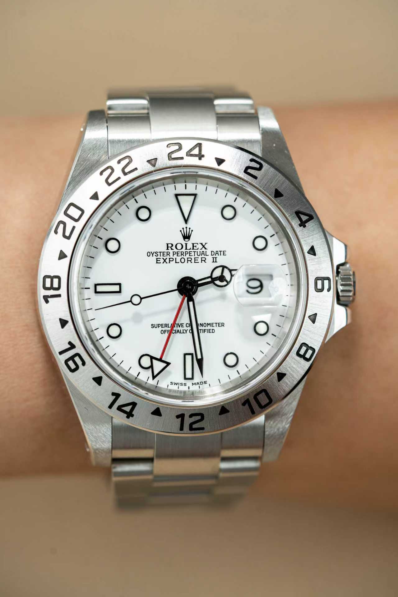 Rolex Explorer II 16570 White Naked