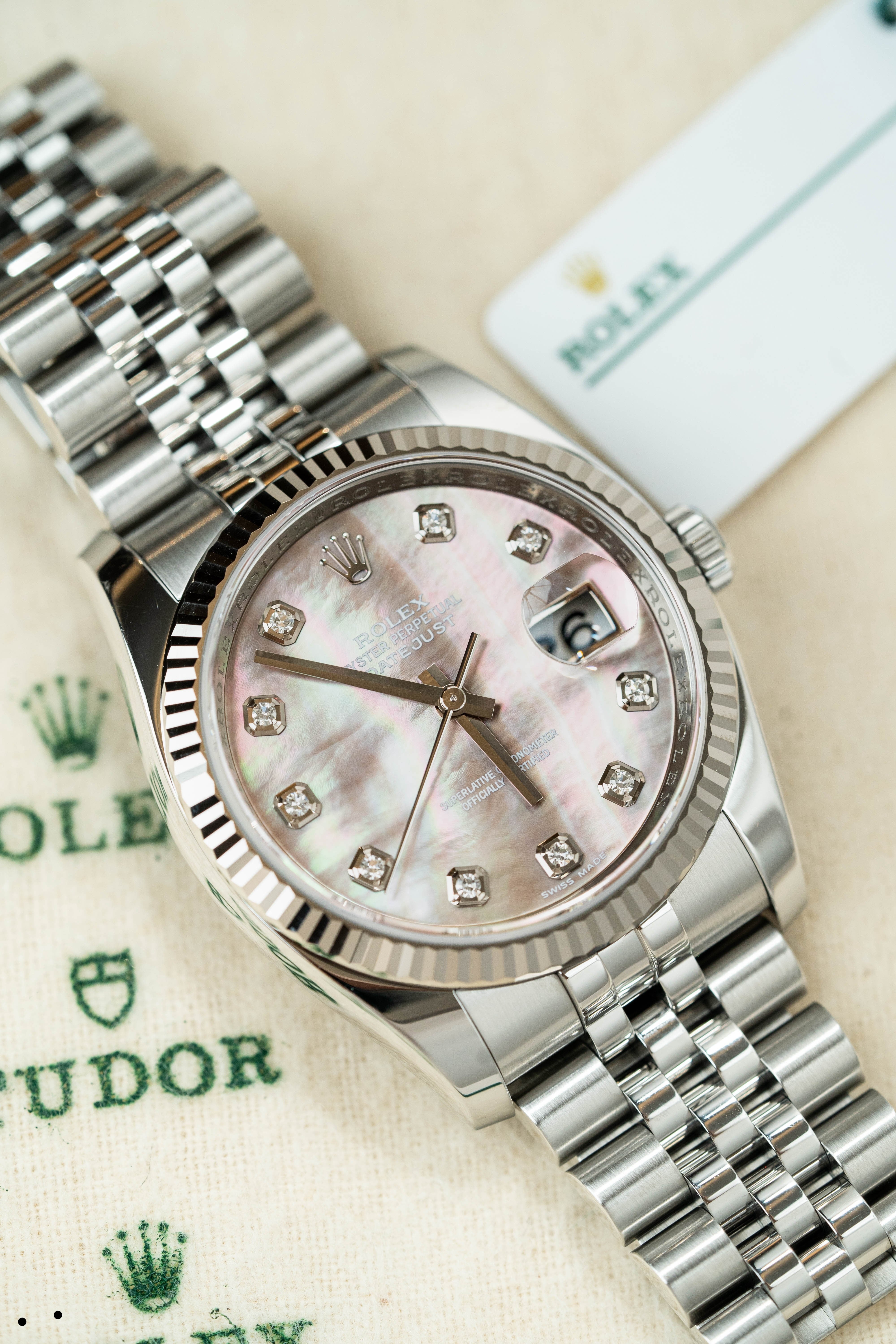 Rolex Datejust 36 116234 Mother of pearl-Black 2012 Full Set
