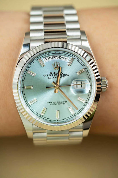 Rolex Day Date 128236 Ice Blue 2025 Full Set