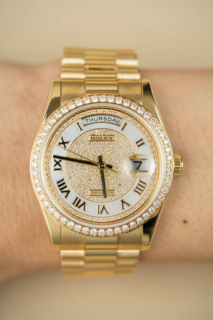 Rolex Day-Date 118348 White 2011 Full Set