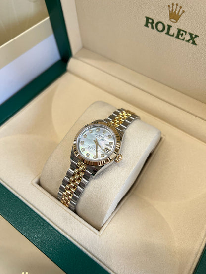 Rolex  Lady-Datejust 28MM 279173NG WHITE JUB