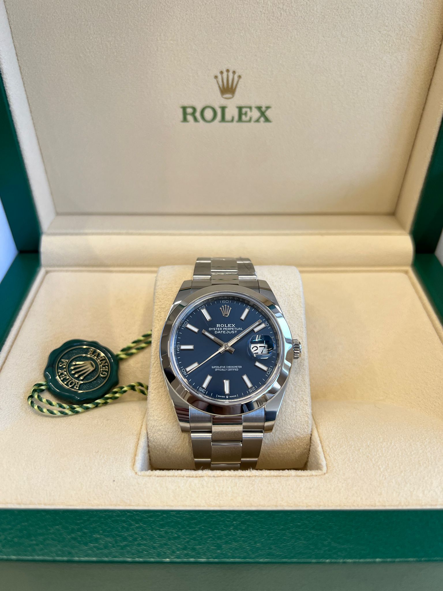 Rolex Datejust 41 126300 Blauer Index Oyster 2024