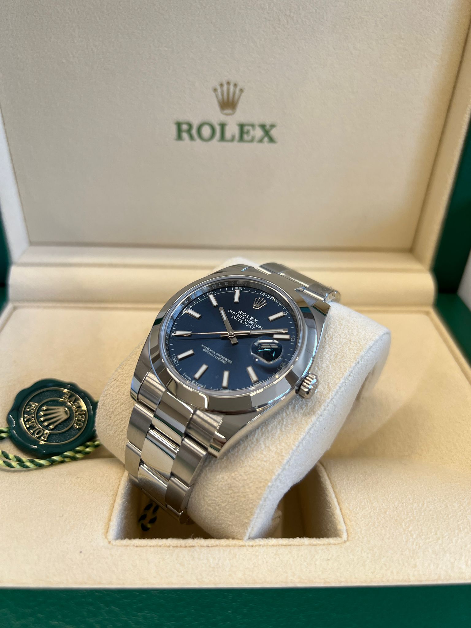 Rolex Datejust 41 126300 Blauer Index Oyster 2024