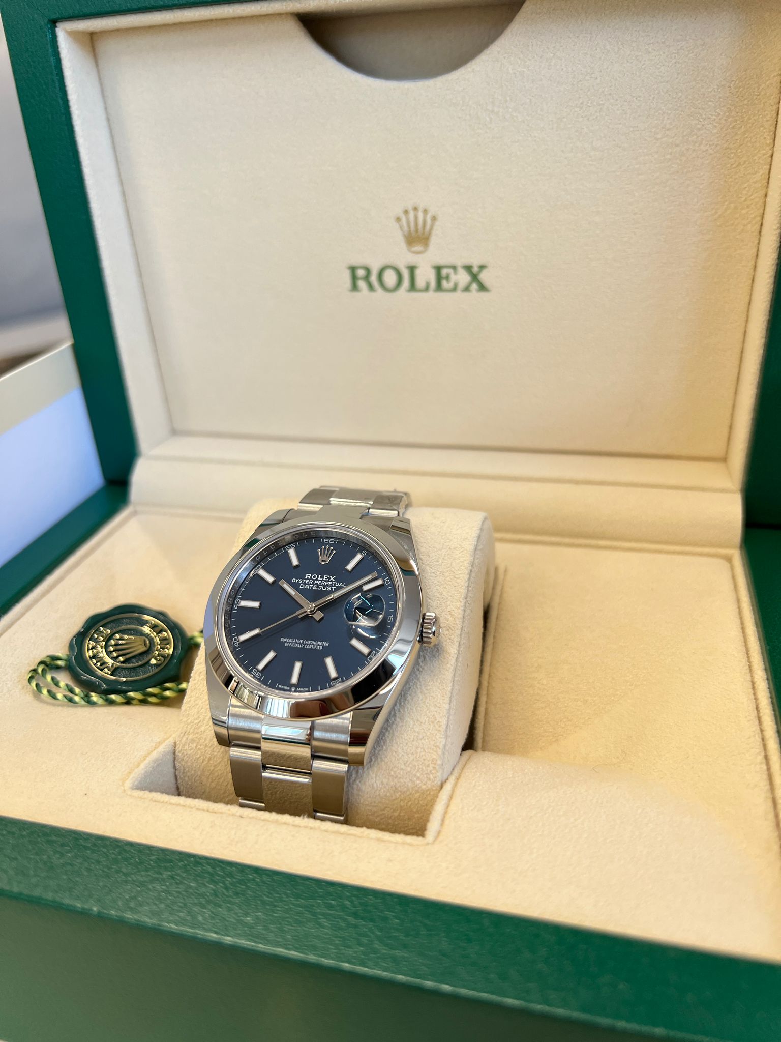 Rolex Datejust 41 126300 Blauer Index Oyster 2024
