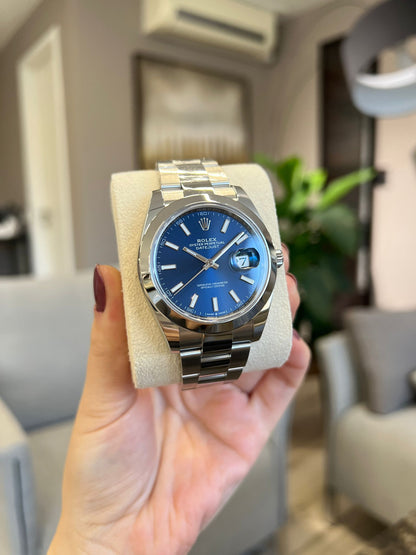 Rolex Datejust 41 126300 Blauer Index Oyster 2024