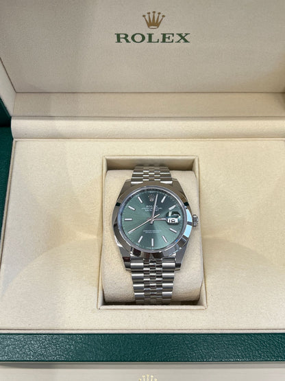 Rolex Datejust 41 126300 GREEN INDEX JUB