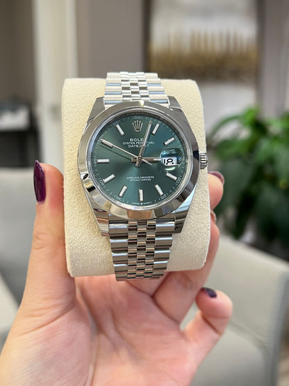 Rolex Datejust 41 126300 GREEN INDEX JUB